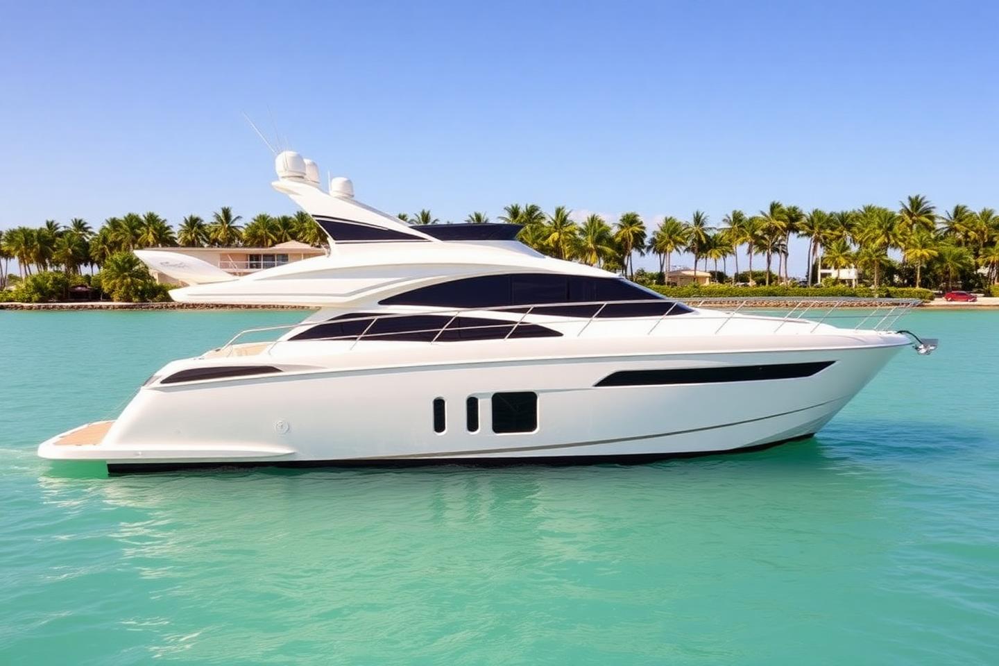 Palantir 55 foot luxury motor yacht available for charter in Miami